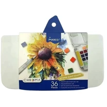 Краска акварельная Marco /1050-36AB/ Chroma 36 цв с кисточкой: Тип Акварельные