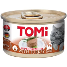 Влажный корм для котов TOMi Turkey ИНДЕЙКА, мусс, 85 г: Тип Консервы