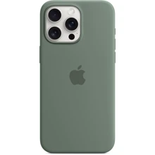 Чехол для iPhone Apple iPhone 15 Pro Max Silicone Case with MagSafe - Cypress (MT1X3ZM/A): Цвет зеленый