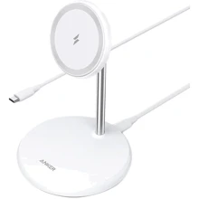 Зарядний пристрій ANKER Wireless Charger MagSafe Stand PowerWave 15W White (A2540G21) для iPhone 16 I 15  I 14 I 13 I 12 series: Особливості MagSafe