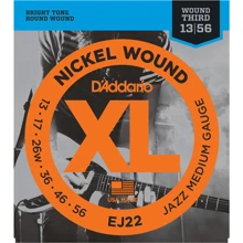 Струна для гитар Струны D`ADDARIO EJ22 XL JAZZ MEDIUM 13-56: Тип Комплект струн