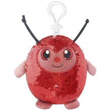 Мягкая игрушка с пайетками SHIMMEEZ – Симпатичная божья коровка (9 см, на клипсе): Тип дикие животные