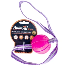 М'яч для собак AnimAll Fun тренувальний зі шлейкою 6 см кораловий: Виробник AnimAll
