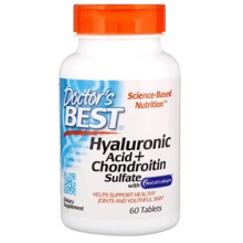 Doctor's Best Best Hyaluronic Acid with Chondroitin Sulfate Гіалуронова кислота з сульфатом хондроїтину і колагеном 60 таблеток: Тип Гіалуронова кислота