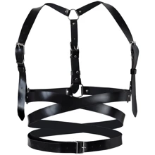 Кожаная портупея Art of Sex - Melani Leather harness, черная L-2XL: Для кого Для женщин