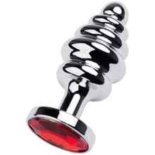 Анальна пробка із кристалом Toyfa Metal Silver anal plug red gem: Для кого унісекс