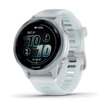 Смарт-часы Garmin Forerunner 570 42mm Cloud Blue Aluminium with Translucent Whitestone/Cloud Blue Band (010-02970-01): Дисплей 1.2" AMOLED (390 x 390) / Corning Gorilla Glass 3