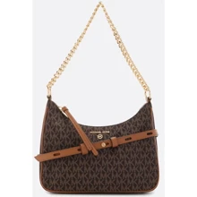 Женская сумка хобо Michael Kors JET SET CHARM MD CONV POUCHETTE XBODY темно-коричневая (32R3GT9C8B252): Пол Женский