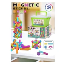 Магнитный конструктор A-Toys Magnetic sticks в чемоданчике 42 детали (158-22): Количество деталей, шт. 42
