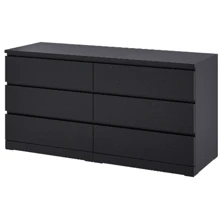 Комод ІКЕА MALM 160х78 см Чёрно-коричневый (604.035.79): undefined undefined