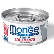 Паштет для котов Monge Cat Monoprotein мясные хлопья говядина 0.08 кг (70013819): Тип Паштет