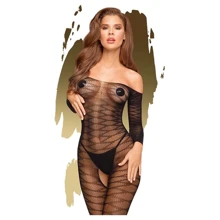Бодистокинг с длинными рукавами Penthouse - Dreamy Diva Black XL: Для кого Для женщин
