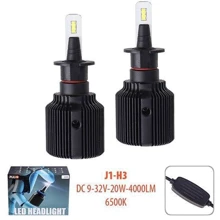 Лампы PULSO J1/H3/LED-chips CSP/9-32v2*20w/4000Lm/6500K (J1-H3): Цвет свечения Белый