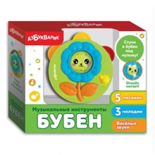 Бубен (Музичні інструменти) Зелений: Виробник Азбукварик (Белфакс)