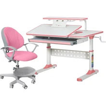 Комплект стол Ergokids TH-320 Pink + кресло Evo-kids Mio KP (TH-320 W/PN + Y-407 KP): Возраст ребенка от 4-х лет