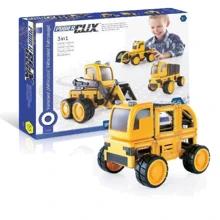 Конструктор Guidecraft PowerClix Строительная техника, 55 деталей (G9460): Количество деталей, шт. 55