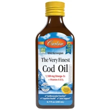 Carlson Labs Cod Liver Oil Жир Печени Дикой Норвежской Трески Вкус Лимона 200 мл: Тип Омега 3