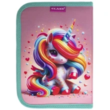 Пенал CLASS Cute Unicorn з 2 відворотами (25201C): Стать для дівчаток