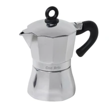 Кофеварка гейзерная Con Brio СВ-6509: Цвет серебристый