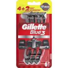 Gillette Blue3 Станки для бритья одноразовые 6 шт. Red: Вид Бритвенные станки