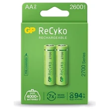 GP Batteries AA 2600mAh NiMh 2шт ReCyko 2700 Series (270AAHCE-EB2): undefined undefined
