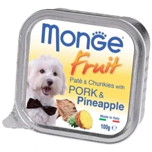 Паштет для собак Monge Dog Fruit зі свининою та ананасом 0.1 кг (70013253): Тип Влажный корм