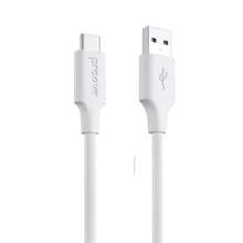 Кабель Proove USB Cable to USB-C Striped Silicone 1m White: Тип USB Cable - USB-C