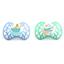 Пустышка ортодонтическая Nuvita Air 6м+ 2шт. для мальчика (NV7080Blue): Возраст старше 6 месяцев