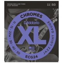 Струна для гитар Струны D`ADDARIO ECG24 XL CHROMES JAZZ LIGHT (11-50): Тип Комплект струн