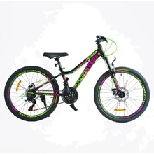 Велосипед спортивный Corso Gravity 24", рама 12", зеленый (GR-24617): Диаметр колес, дюймов 24