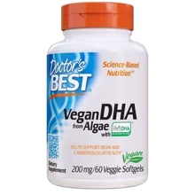 Doctor's Best Vegan DHA from Algae Докозагексанова кислота та омега-360 вегакапсул: Тип Омега 3