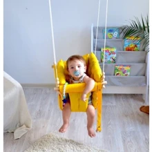 Гойдалки дитячі Infancy Галетні тканинні підвісні жовтий: Тип подвесная качель