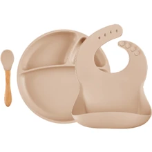 Набір для годування MinikOiOi BLW Set II силіконовий Bubble Beige (101070023): Матеріал силикон