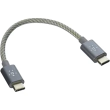 Кабель Belkin Cable Type-C to Type-C MIXIT 0.15m Grey (F2CU041bt06INGY): Тип USB-C - USB-C