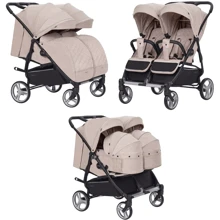 Универсальная коляска 2 в 1 для двойни Carrello Connect Cotton Beige (CRL-5502/1 Cotton Beige): Тип коляски Коляска для двойни