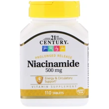 21st Century Niacinamide 500 mg 110 Tablets: Тип Витамин B