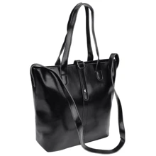 Жіноча сумка тоут Borsa Leather чорна (10t8853-black): Стать жіночий