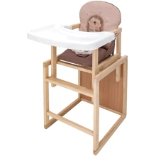 Стульчик-трансформер Babyroom Пеппи-230 eko капучино / шоколад (ежик, сердца) (680993): Тип трансформер