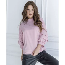 Блуза ISSA PLUS SA_21 42 розовая с рукавом 3/4: Сезон Демисезон