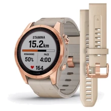 Смарт-часы Garmin Fenix 7S Sapphire Solar Rose Gold Titanium with Limestone Leather Band (010-02539-35): Производитель Garmin