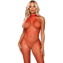 Бодістокінг Leg Avenue Racer neck bodystocking Red: Для кого Для жінок