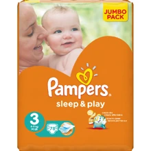 Подгузники Pampers Sleep & Play Midi (4-9 кг) Джамбо 78шт (4015400203520): Тип Подгузники