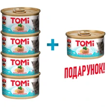 Консервы для котят TOMi For Kitten with Salmon мусс с лососем 5 банок по 85 г (55992): Тип Консервы