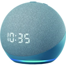 Акустика Amazon Echo Dot with Clock (4rd Generation) Twilight Blue (B085M66LH1): Цвет синий
