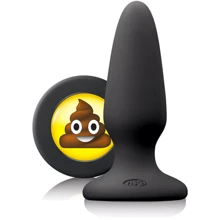 NS Novelties Mojis Plug #SHT Medium - середня анальна пробка, 8x3.7 см, чорний: Для кого унісекс