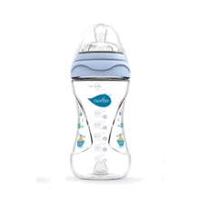 Пляшка Nuvita для годування Mimic 250мл. 3м + Антіколіковая, блакитна (NV6030Blue): Матеріал пластик