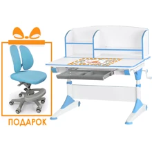 Стол Evo-Kids Alberto WB с полкой + Подарок (Кресло Mio-2 -Y408 KBL): Тип Парта