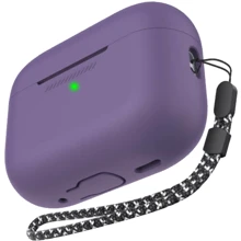 Чехол для наушников AhaStyle Silicone Case with strap Dark Purple (X003ECKN77) for Apple AirPods Pro 2