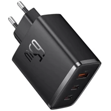 Зарядний пристрій Baseus Wall Charger Cube Pro 2хUSB-C+USB 65W Black (P10152301113-00): Особливості Быстрая зарядка, Power Delivery (PD), USB-C