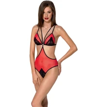 Полупрозрачное боди с кружевом Passion PEONIA BODY Red XXL/XXXL: Для кого Для женщин